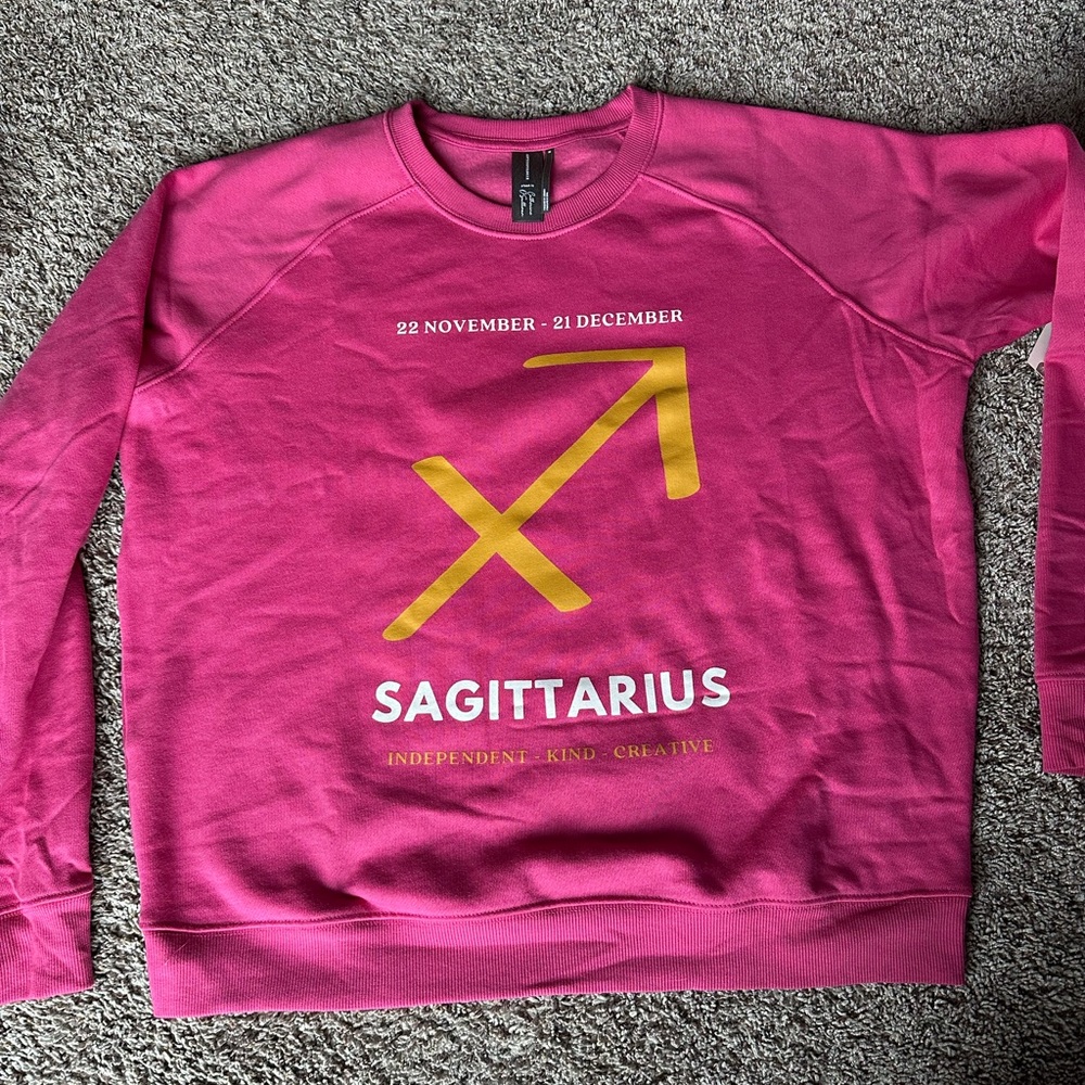 Anthropologie The Zodiac Sweatshirt by Catherine O'Sullivan Sagittarius